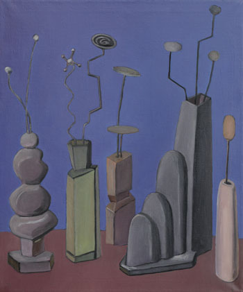 Blumen auf Blau kommt extra